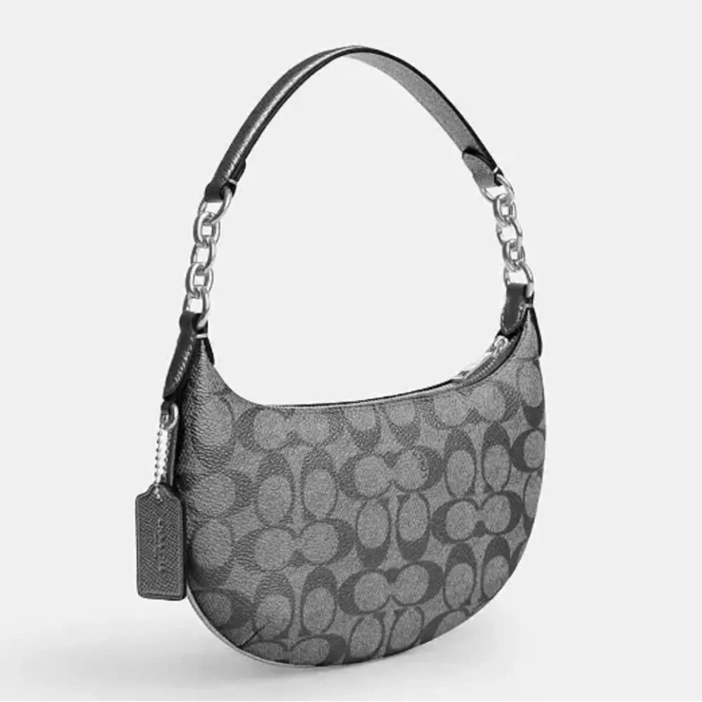 Coach Mini Payton Bag In Signature Canvas Silver Gunmetal Multi - Picture 15 of 15